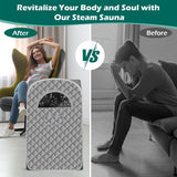 Portable Steam Sauna Box for Home,Personal Indoor Sauna Tent with 3L Steamer, 9-Level Steam, UV Atomization & Timer