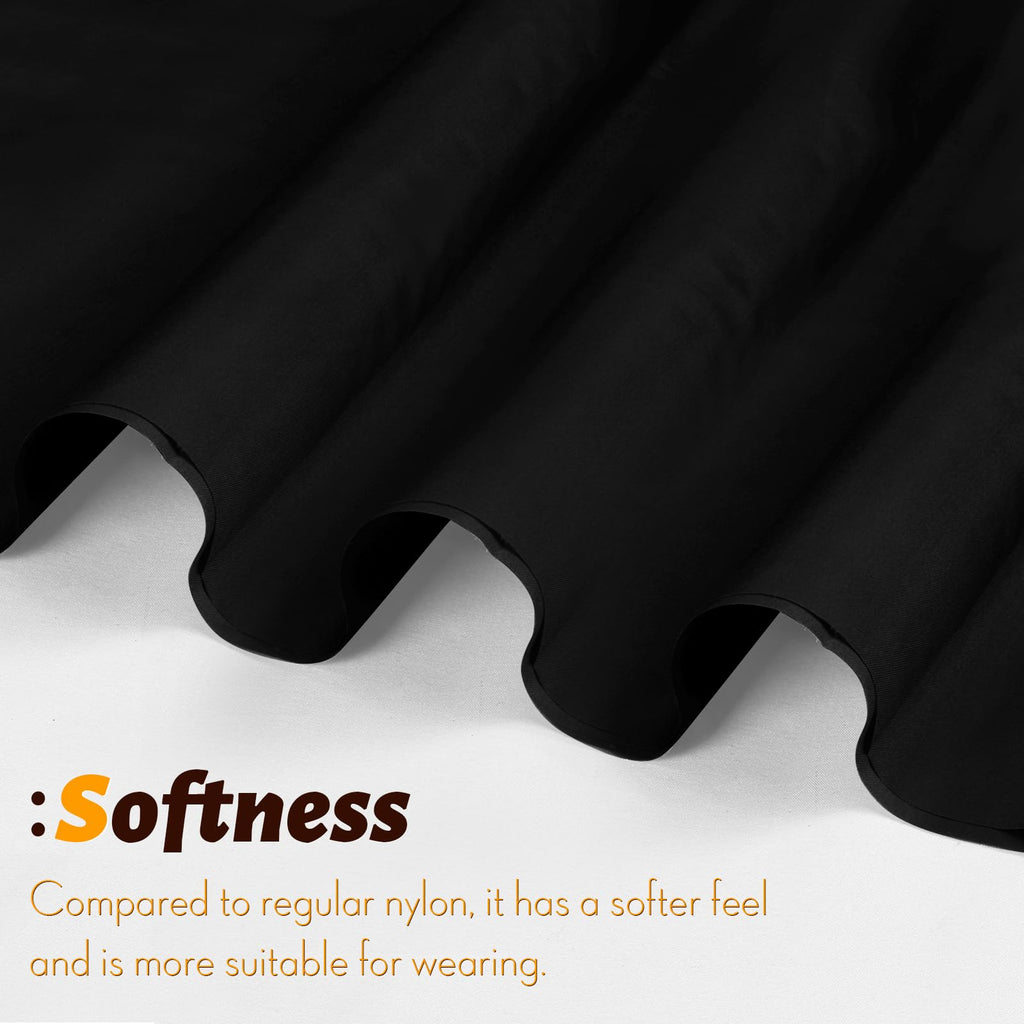 Black Ripstop Nylon Waterproof Fabric, 3 Yard, 60 Inch Wide