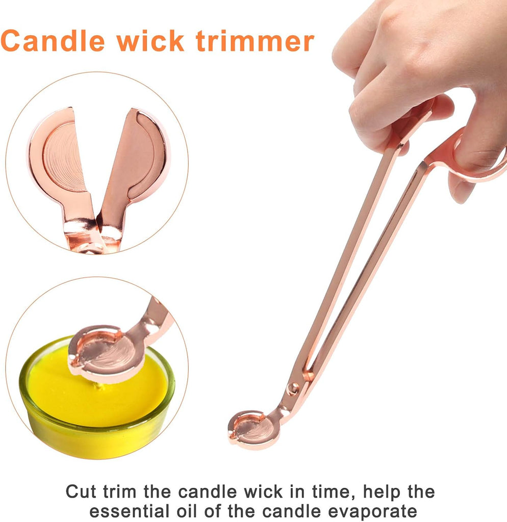 3 in 1 Candle Snuffer Set, 3P Candle Accessory Set with Candle Wick Trimmer, Candle Snuffer and Candles Wick Dipper
