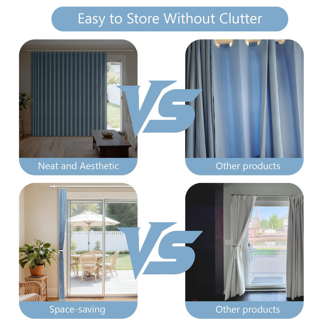 100% Blackout Curtains Patio Door Curtain Accordion Door Sliding Door Curtains Extra Wide Blackout Curtains Used for