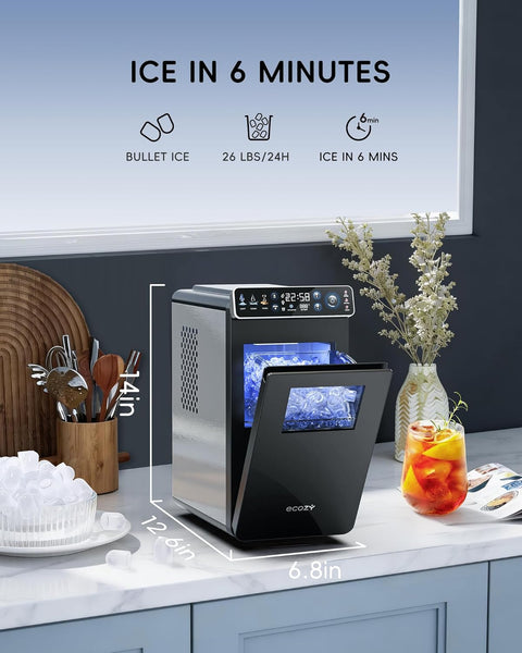 Ice Makers Countertop, Ultra Slim Design with Full-Color Panel, Int ...