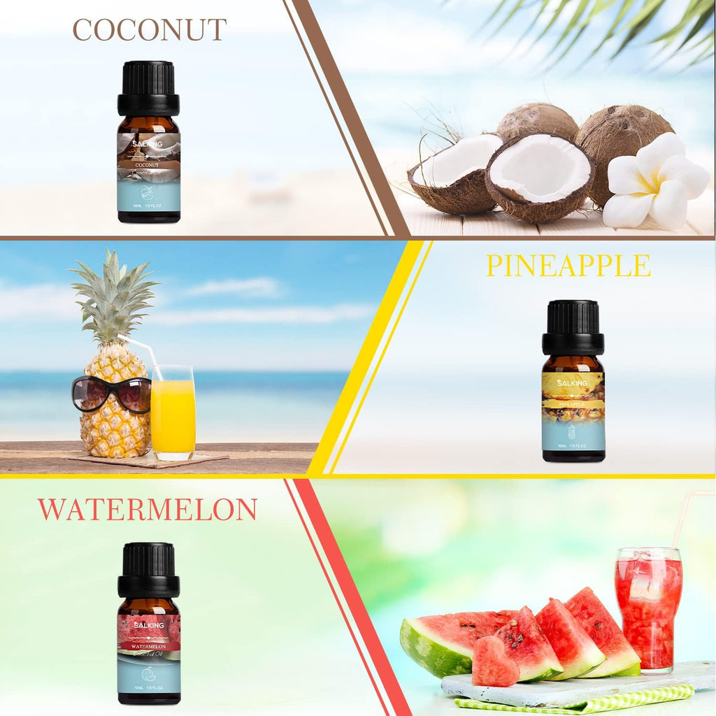 Summer Fragrance Oils Set, Essential Oils Set for Diffuser - Set of 6