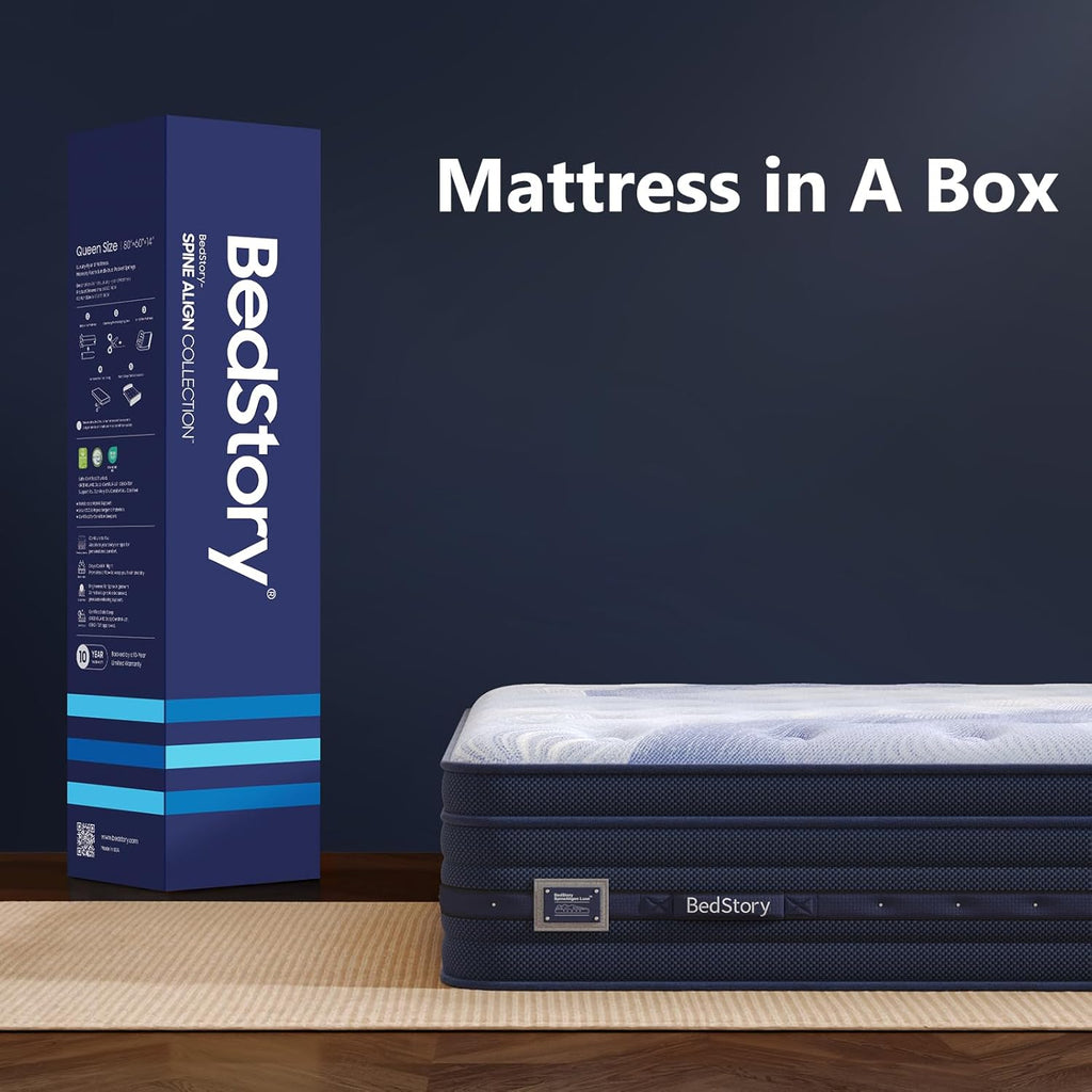Firm Cal King Mattress 14 Inch - Luxe Hybrid Mattress with Gel Memory Foam, Extra Spinal Support, Ergonomic Zone with