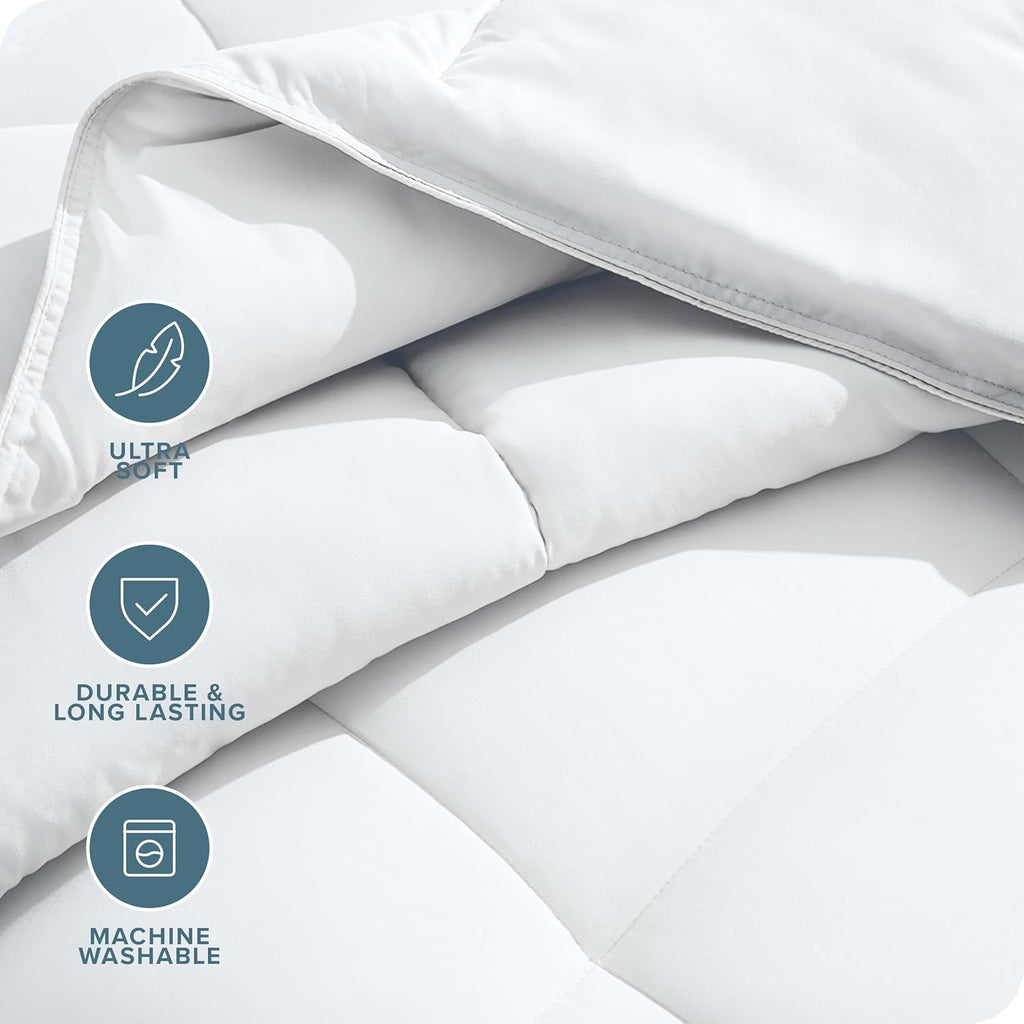 Duvet Insert Comforter - King/California King - Goose Down Alternative - Ultra-Soft - Premium 1800 S