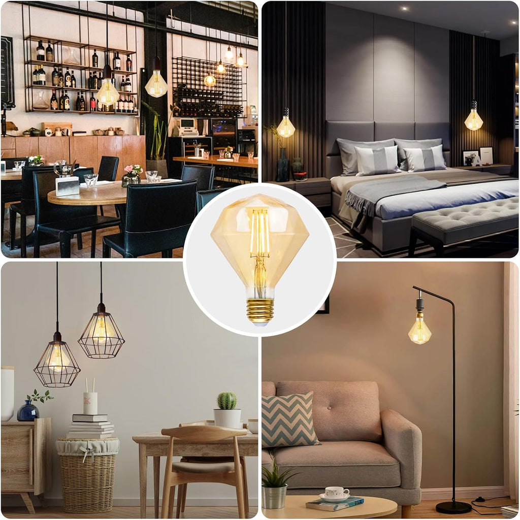 G40 Edison LED Light Bulb Dimmable 6W 600lm Equi60W E26 2700K 1PC