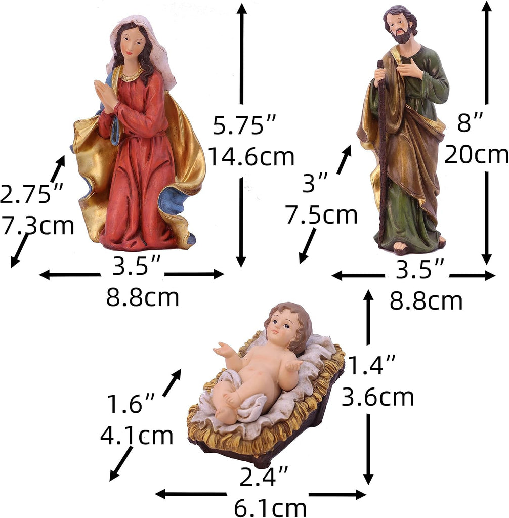 Nativity Set Christmas Scene Set Figurines Statue 8 Inch 11 Pcs