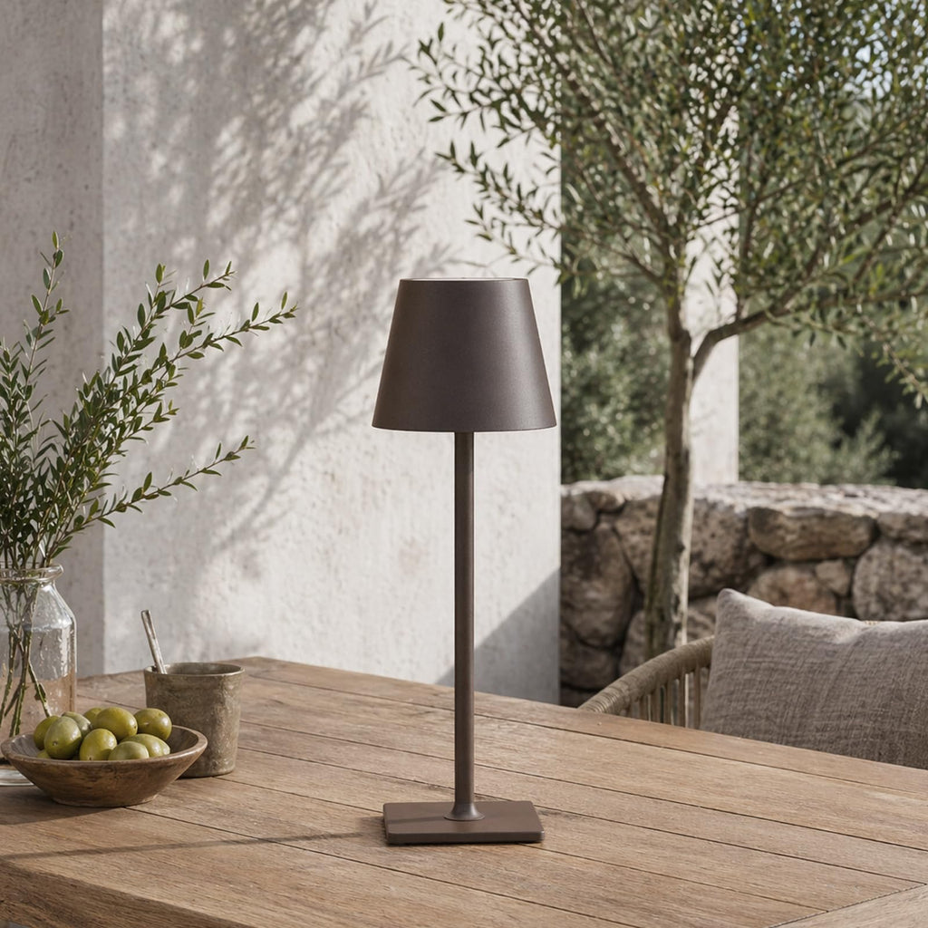 Cordless Table lamp Brown 2pack for Restaurant Home Dinner Dining Kitchen Outdoor Patio,Waterproof & Portable