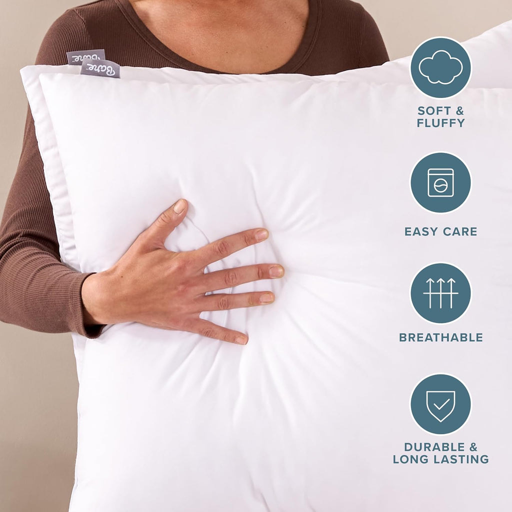 Throw Pillow Insert 22 x 22 Inches (, White) - Set of 2