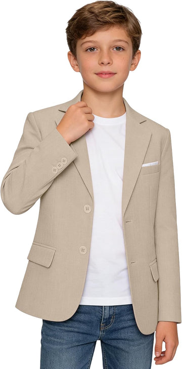 Boys Blazers Casual Suit Jackets for Kids Sport Coat Formal Dress Jackets