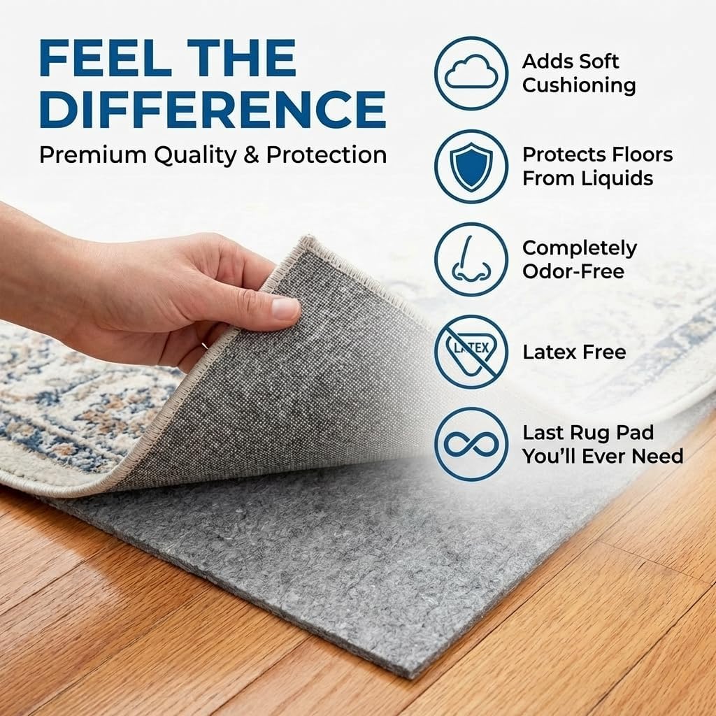 Rug Pad | 2'6"x10' | Locks Rugs in Place | Waterproof & Washable | USA Made