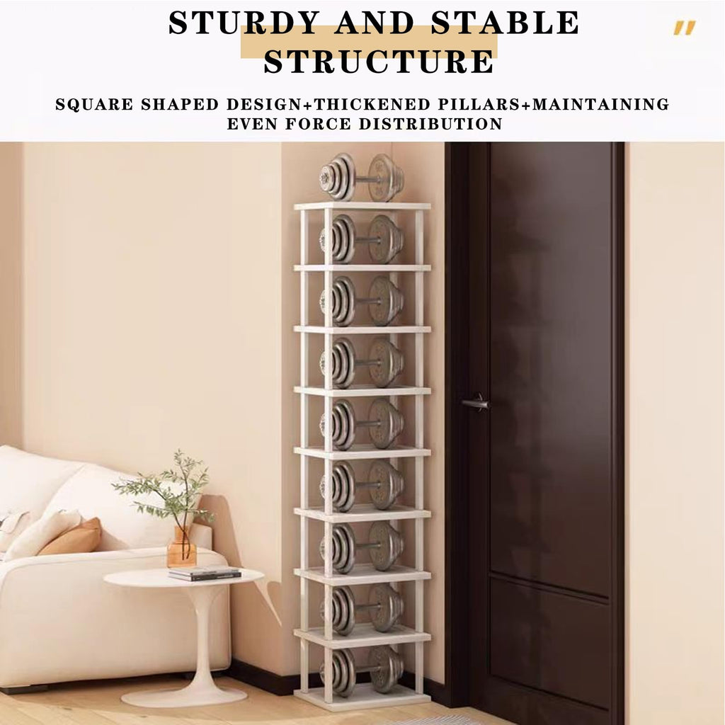 Vertical Shoe Rack, Tall Narrow Shoe Shelf Organizer Entryway Shoe Storage