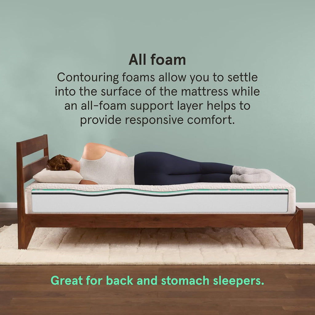 Kin Firm 6" Adaptive Foam Full Mattress in a Box | CertiPUR-US certified, 10 Year Limited Warranty, 100-Night Trial