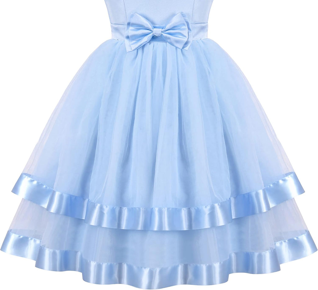 Girl Dress Flower Sleeveless Wedding Gown Party