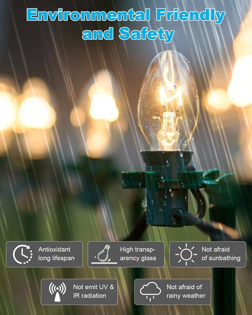 Night Light Bulb Warm White Replacement Bulbs - E12 Light Bulbs - 7Watt Incandescent Light Bulbs - 15 Packs Warm