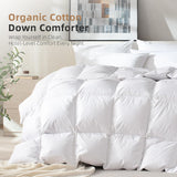 Hungarian Down Feather Fiber Comforter Queen,Hotel Style Bedding Comforter,750+ Fill Power,1200TC,10