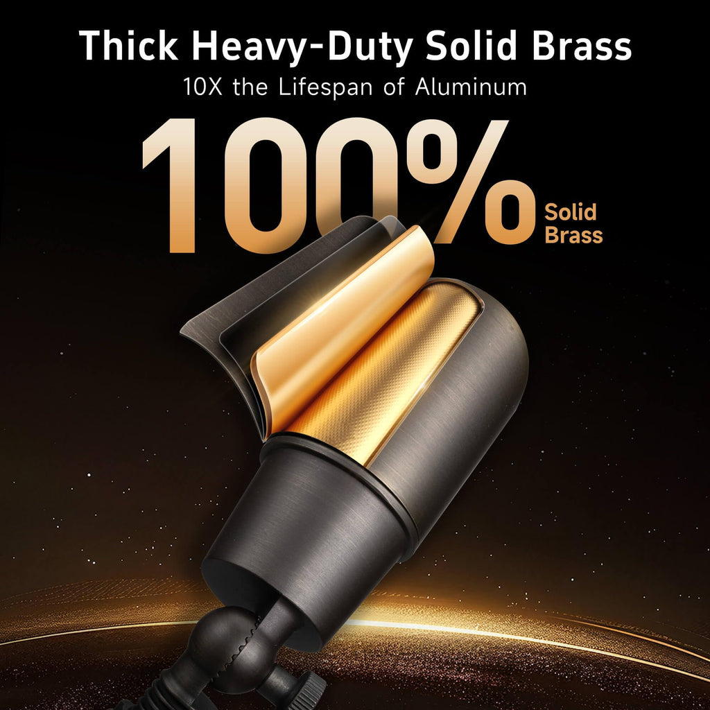 LED Spot Light Outdoor - Die-Cast Brass 12V Uplighting Waterproof, Low Voltage Landscape Lights Metal, Bronze for