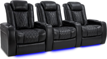 Tuscany XL Big & Tall Theater Seating - 400lb Capacity, Extra 26" Wide Power Recliner with Italian Leather