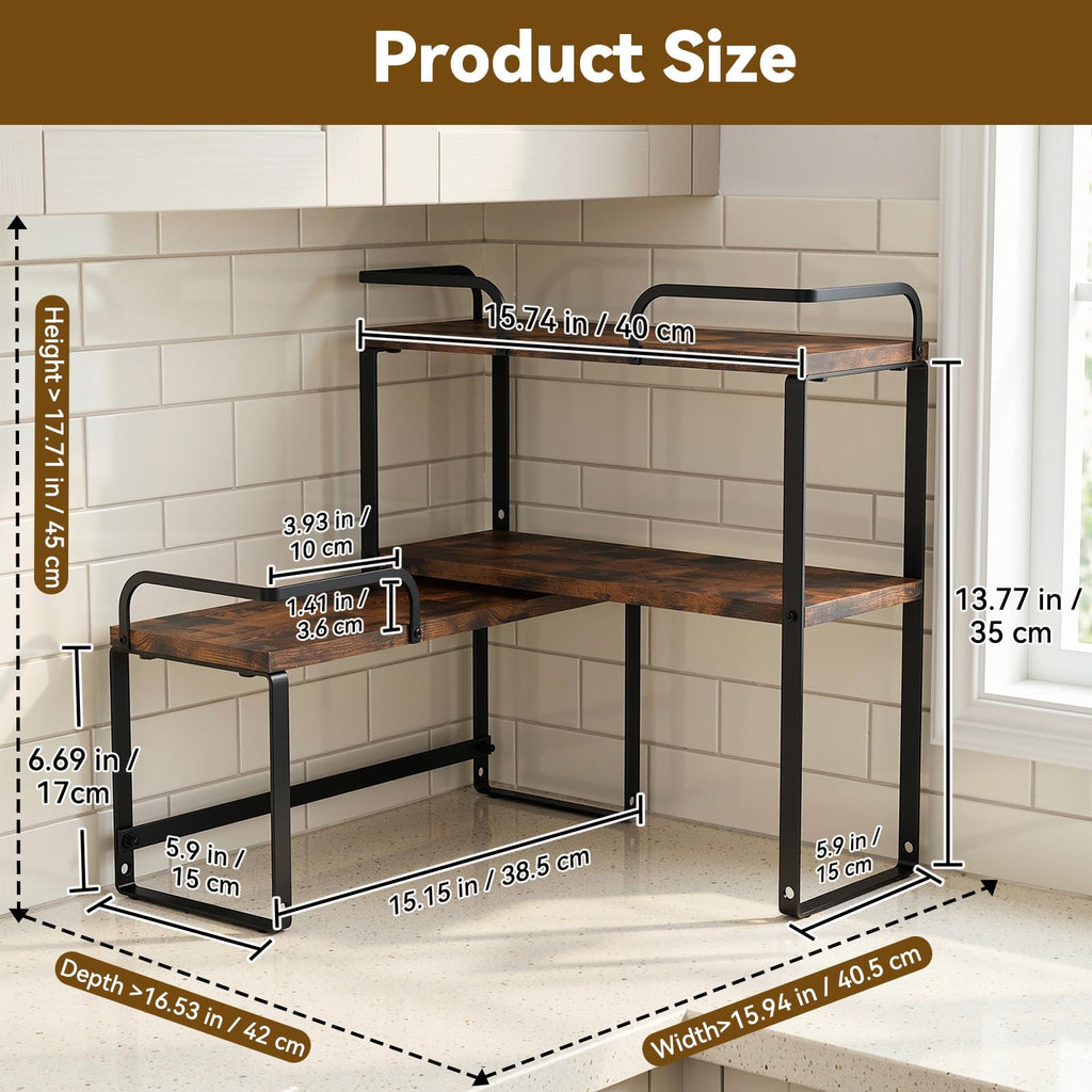 Stackable Kitchen Countertop Organizer Corner Shelf