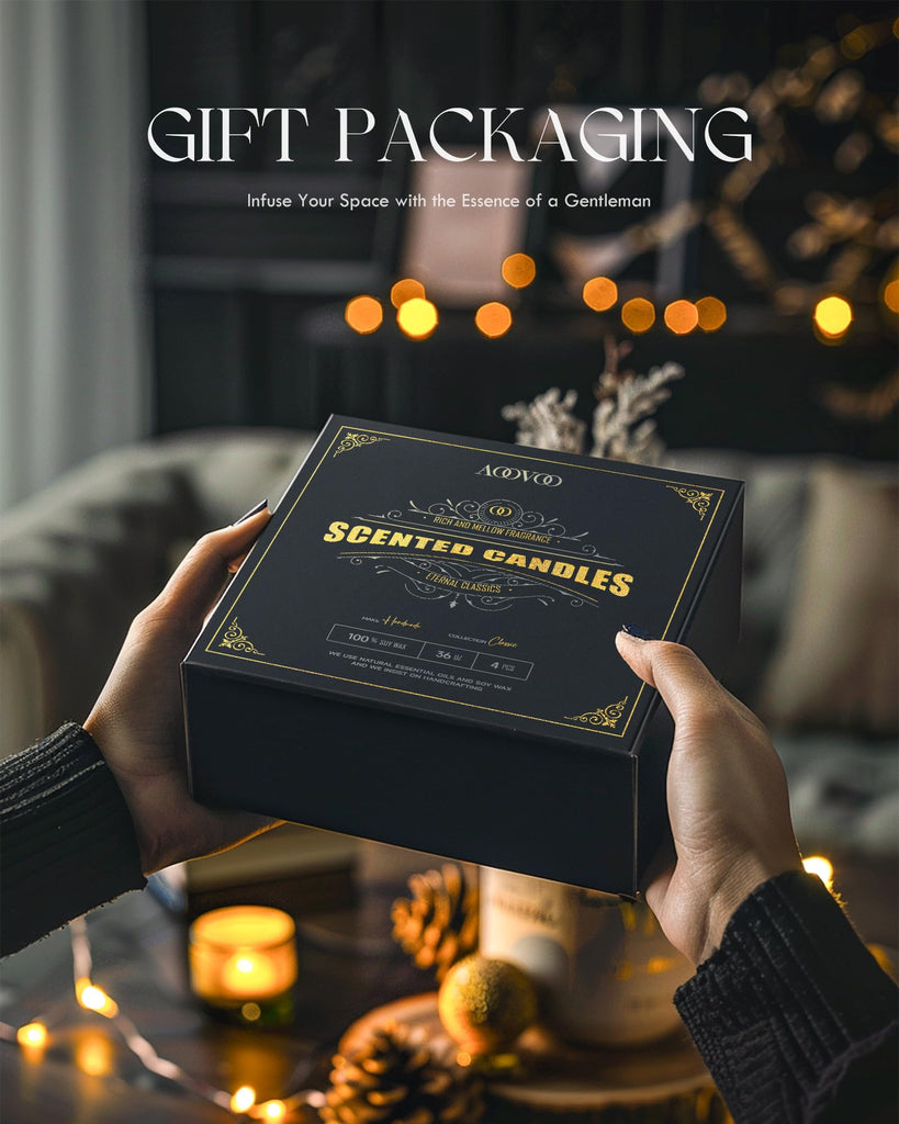 Scented Candles for Men - 4 Pack Candles Scented
