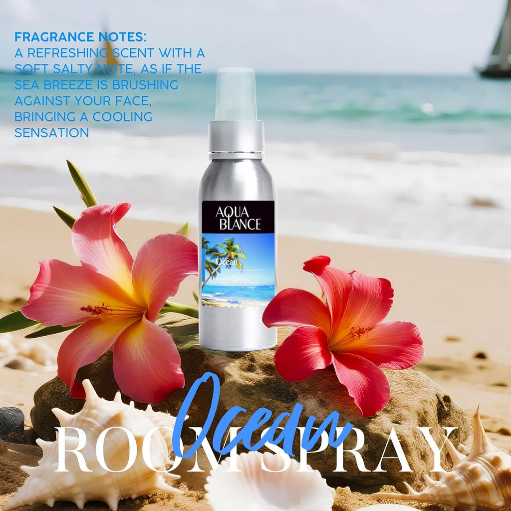 Fragrant Room Spray, Tropical, Ocean, Coconut, 3 x 3.4 fl oz, Air Fresheners Odor Eliminator, Concentrated Room Spray - Set of 3