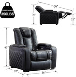 Electric Power Recliner Chair with Ambient Lighting