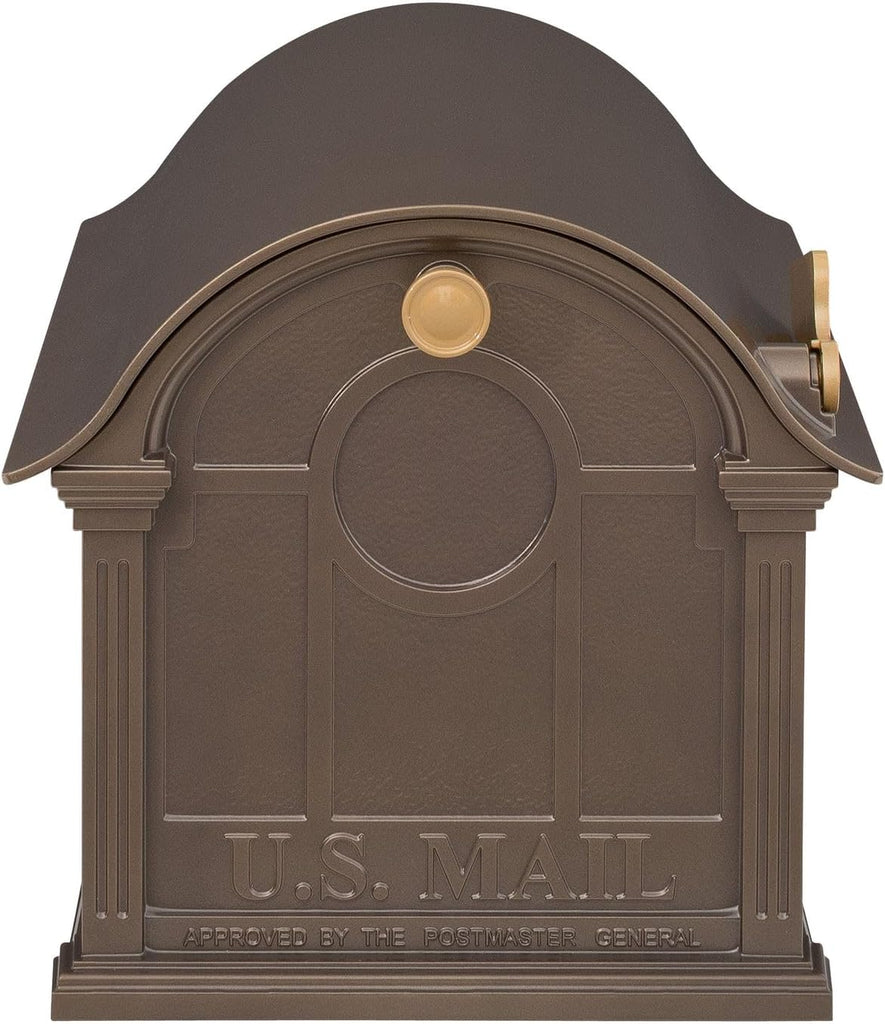 Balmoral Mailbox Heavy-Duty Cast Aluminum Rust-Free Large Capacity Decorative Post Mount Mailbox for Residential Use