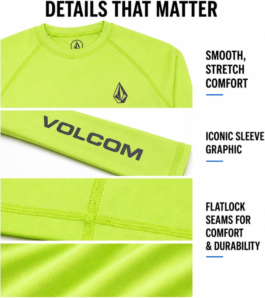 Boys Long Sleeve Rash Guard Swim Shirt, UPF 50+ Quick Dry