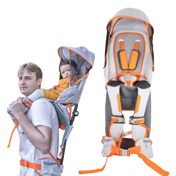 Shoulder Carrier Baby Hiking Backpack Carrier with Rain Cover Sun Shade for Child Safe Backrest and Toddler Ergonomic