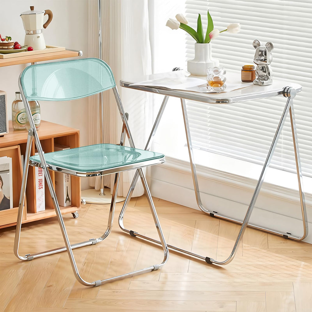8 Pack Acrylic Folding Chair, Green