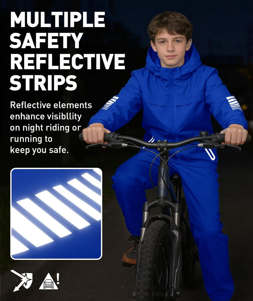 Boys Rain Jacket & Pants Kids Rain Suit