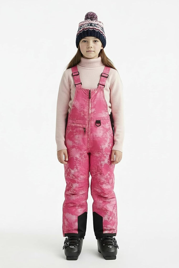 Boys Girls Unisex Classic Ski & Snow Bib Overall Winter Snowsuit Water-Resistant Windproof Outdoor Rain Bib