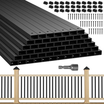 60 Pack 32" Deck Balusters, Metal Balusters for Deck Railing