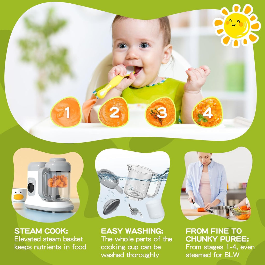 Food Maker - One Button Control Processor Steamer|Puree Blender Machine|Auto Cooking & Stirring, Cooking Nutritious