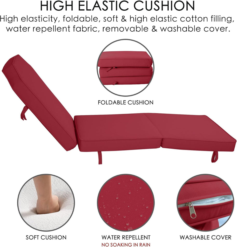 Maya Chaise Lounge - Outdoor Patio Recliner Chair | Comfortable Patio Lounge Chair, Elegant Chaise Lounge Chair for