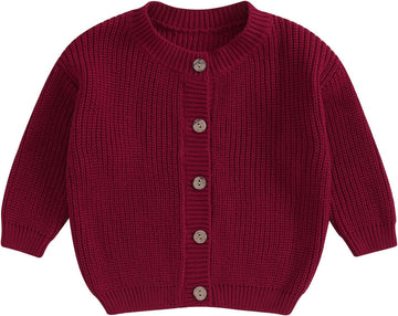 Baby Girl Boy Cute Long Sleeve Button Up Cardigan Toddler Knit Sweater Infant Fall Winter Clothes