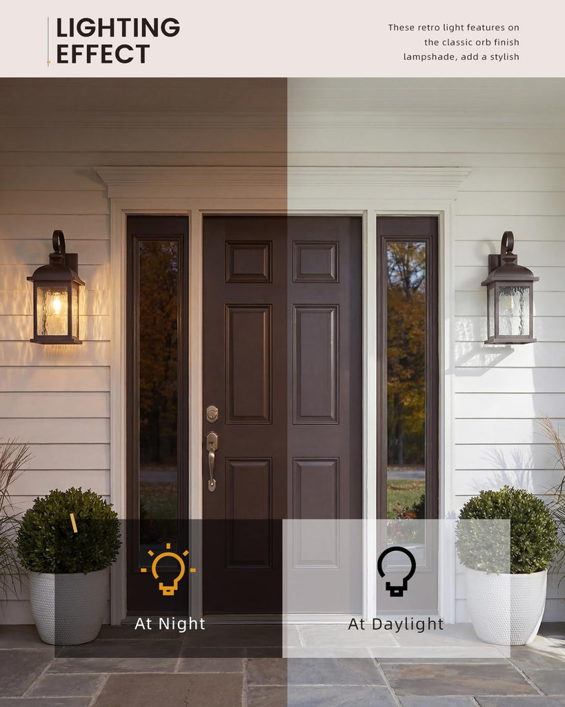 21" Outdoor Wall Light Fixtures, Rust-Proof Waterproof Outdoor Wall Lamp, Ideal for Porch, Patio, Entryway, Garage