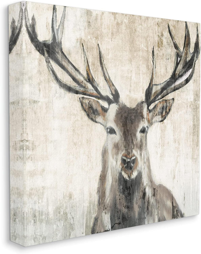 Rustic Deer Elk Wildlife, Canvas Wall Art, Ready to hang, Cabin and lodge decor