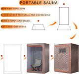 Portable Steam Sauna, 2 Person Sauna Tent, Full Size Double Sauna, 1 or 2 Person Foldable Home Sauna, Full Body Sauna