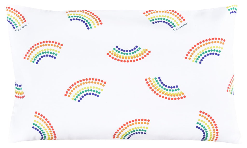 Dot Rainbow Cute 100% Cotton Duvet Cover + Pillowcase Bedding Set with Zipper Closure for Baby Toddler Boys Girls