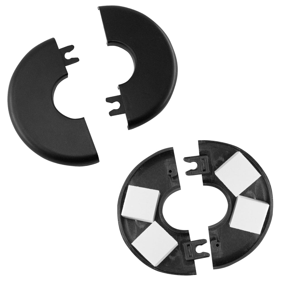 Wall Split Flange 26mm/1"Diameter, ABS Round Self-Adhesive Escutcheon Plate, Wall Hole Decoration Cover, Water Pipe