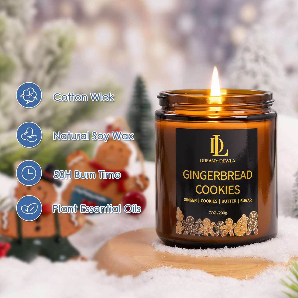 Winter Candles Set Scented, 4 Pack 28oz, Soy Wax