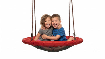 30" Diameter Red Round Swing Supports up to 300 lbs Swing
