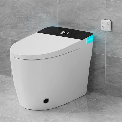 Smart Toilet with Elongated Heated Seat, Auto Flush, Manual Soft-Close Seat & Lid, Night Light