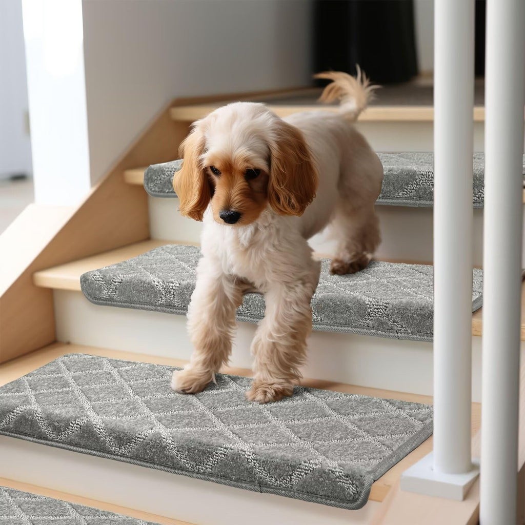 For Wooden Steps Bullnose Non-Slip Stair Runner, 14 Pcs