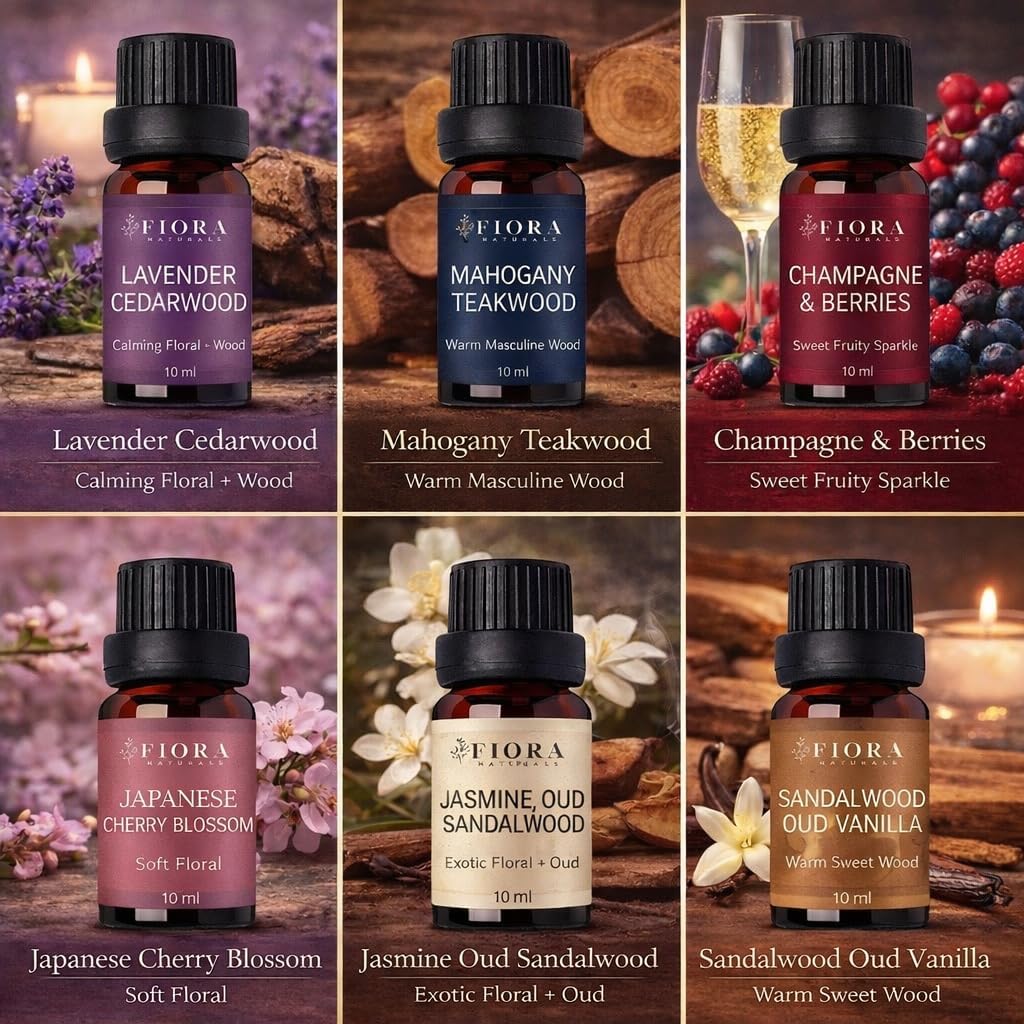 Premium Fragrance Oil Set for Candle Making, Soap, Wax Melts and Diffusers