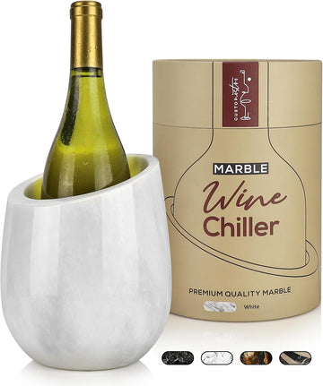 Marble Wine Chiller Bucket - 750ml Wine Bottle Cooler and Champagne Chiller for Party, Kitchen, Bar Cart Decor