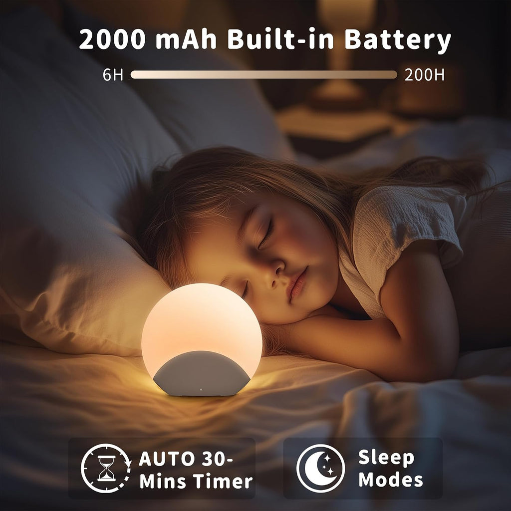 Baby Nursery Night Light, Portable Touch Rechargeable Egg Lights
