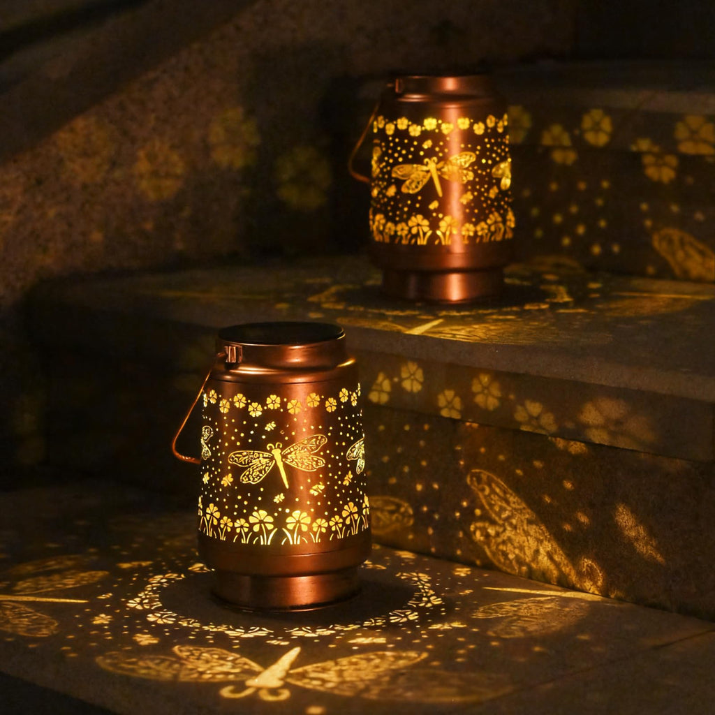 Butterfly Solar Lanterns Outdoor Waterproof, Garden Decor 2 Pack