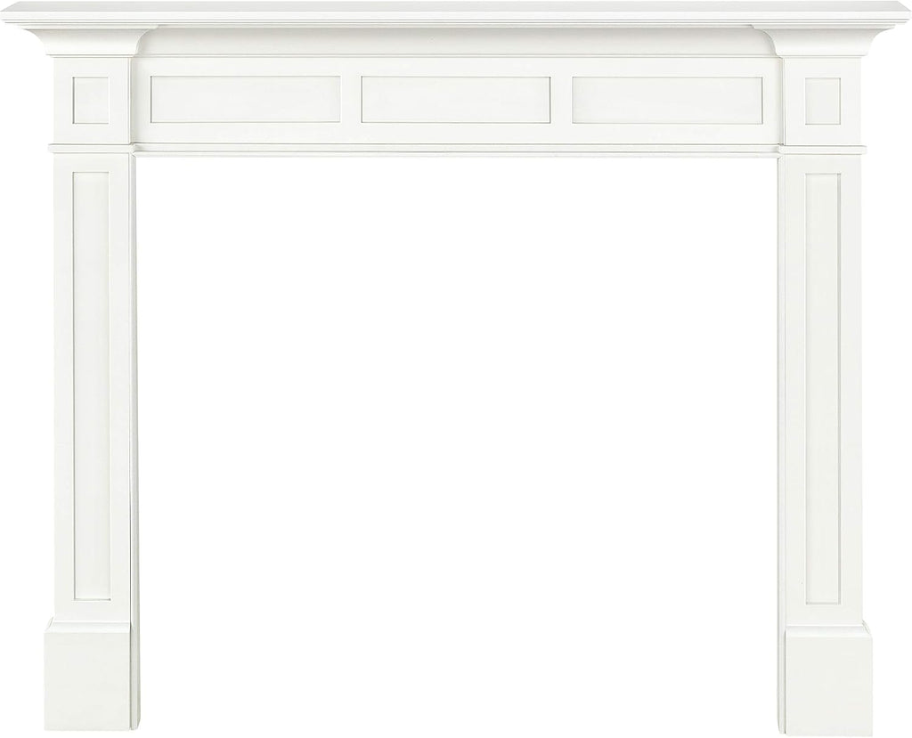 Furniture for Your Fireplace, Premium Grade A MDF Mantel Surround, Crisp White Paint, Interior Opening 48"