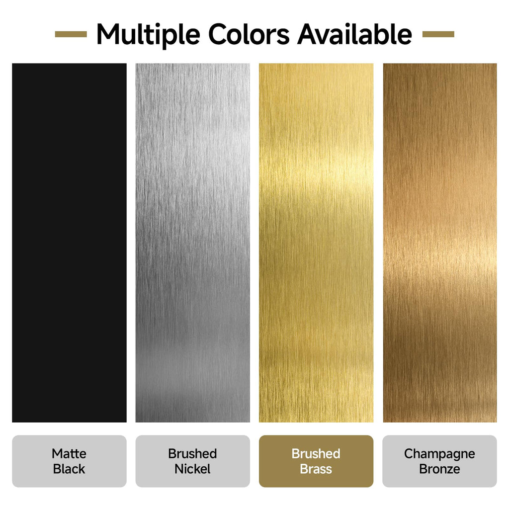 30 Pack 5 Inch Brushed Brass Cabinet Handles Gold Cabinet Pulls, Stainless Steel Kitchen Drawer Pulls Square Pulls